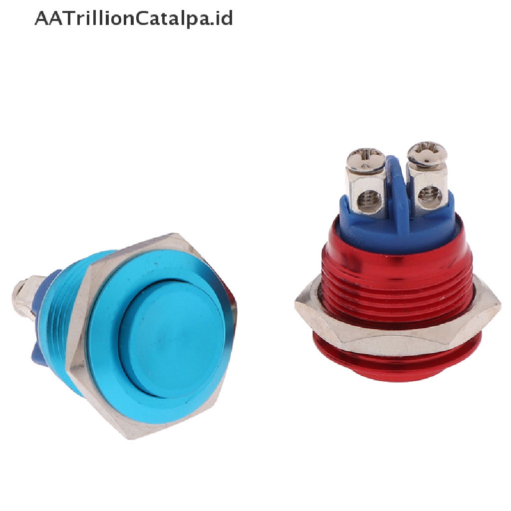 Aatrillioncatalpa 1Pc Saklar Tombol Tekan Momentary 16mm Anti Air