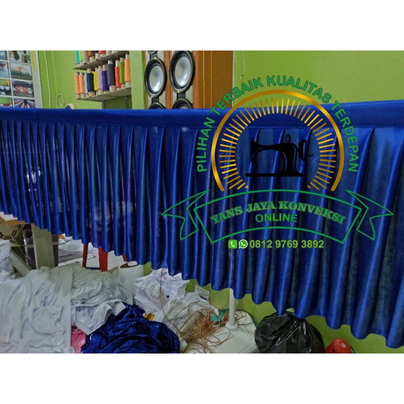 skirting meja panjang=1mtr x tinggi=75cm