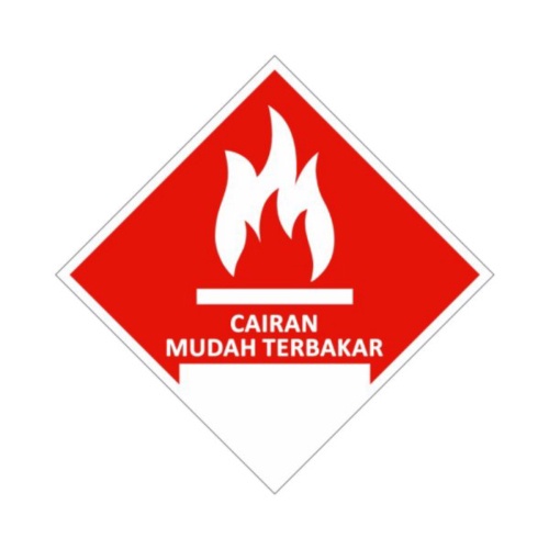 Jual Rambu Cairan Mudah Terbakar Cm X Cm Plat Alumunium Shopee