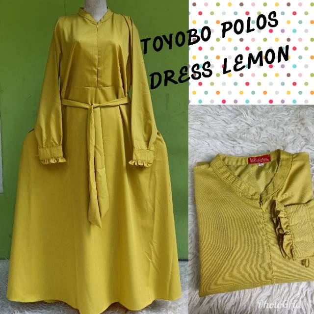 Gamis toyobo polos size S M L XL