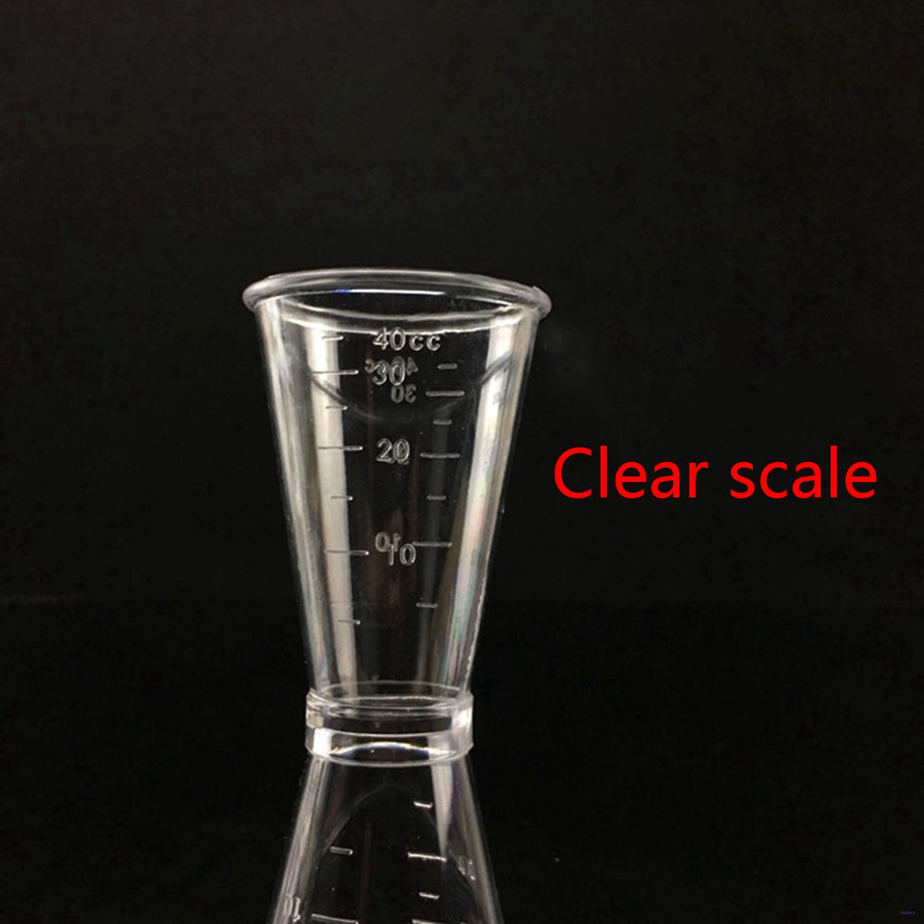 Double Clear Jigger Ounce Cup Plastic Resin Milk Tea Coffee Mixing Oz Scale Measuring Cup Home Bar Applies