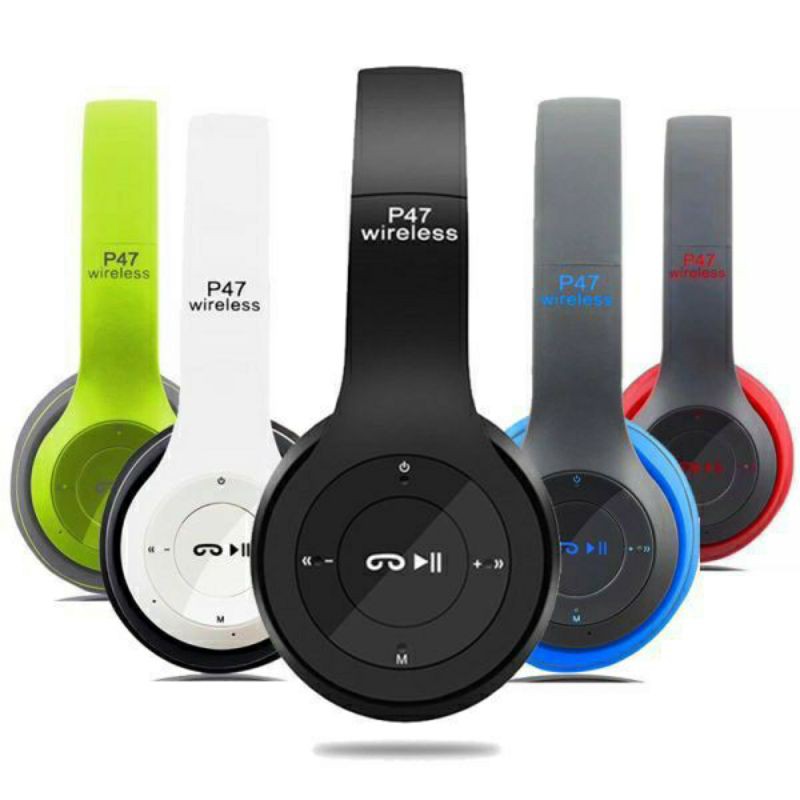HEADSET HEADPHONE BLUETOOTH P47 WIRELESS HEADPHONE