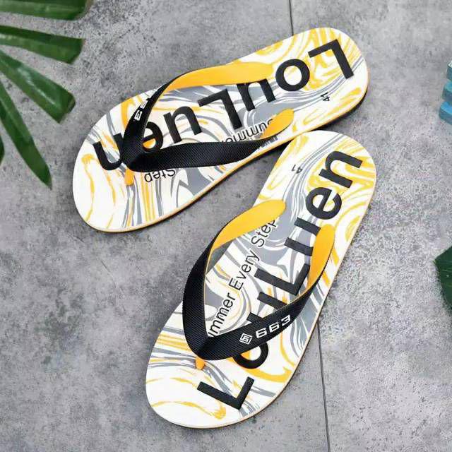 SANDAL JEPIT COWO LOULUEN-Kuning