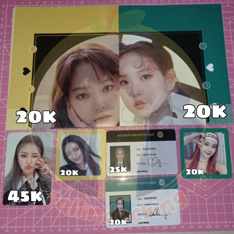 lightsum photocard pc scratch mini poster sangah nayoung yujeong huiyeon chowon