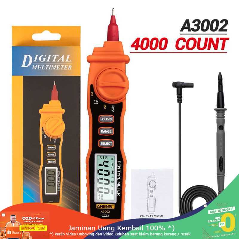 (BISA COD) RVOSTR ANENG Digital Multimeter Voltage Tester Pen - A3002