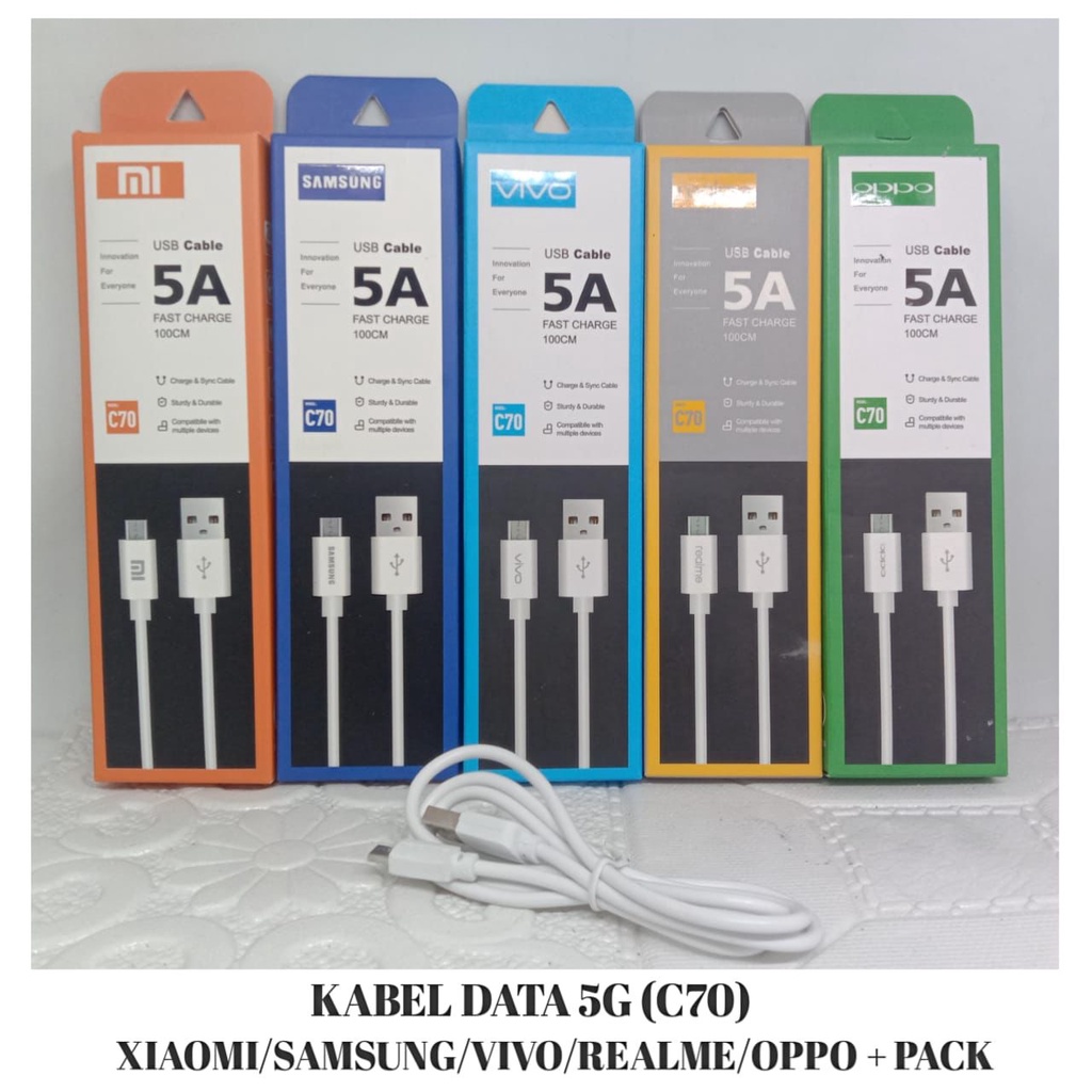 [RO ACC] C70 KABEL CHARGER MICRO USB BRANDED FOR XIAOMI OPPO VIVO SAMSUNG REALME