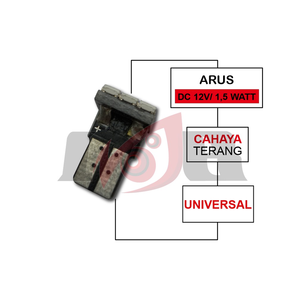 T10 9 Mata Lampu Led Colok Sen Riting Senja Kota Motor Mobil Nine Luminos