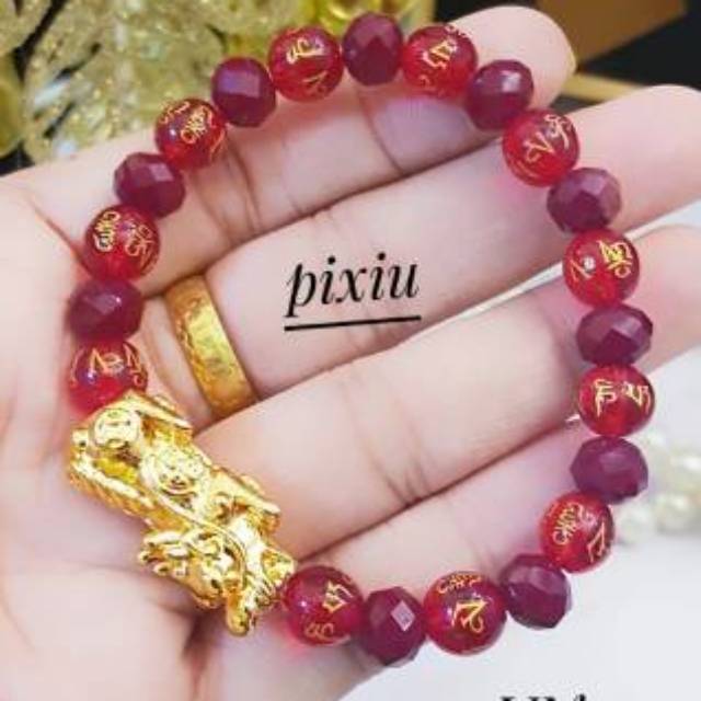 Gelang pixiu naga lapis emas 24k 0206