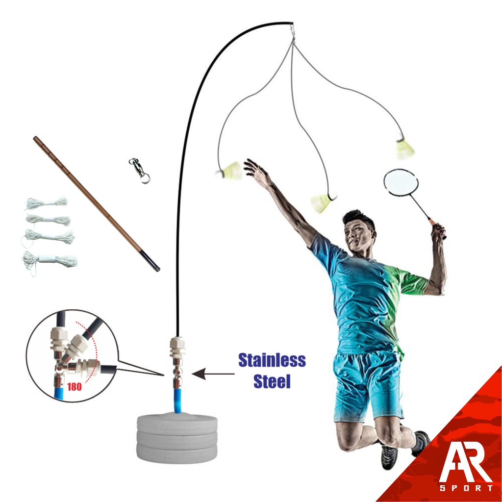 BADMINTON REBOUND TELESKOPIK ALAT LATIHAN BULUTANGKIS