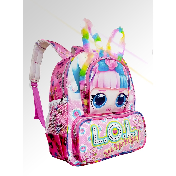 Tas Ransel Mini anak Sekolah PAUD/TK karakter L.O.L // Tas ransel ngaji L.O.L FREE BANDO LAMPU !!!