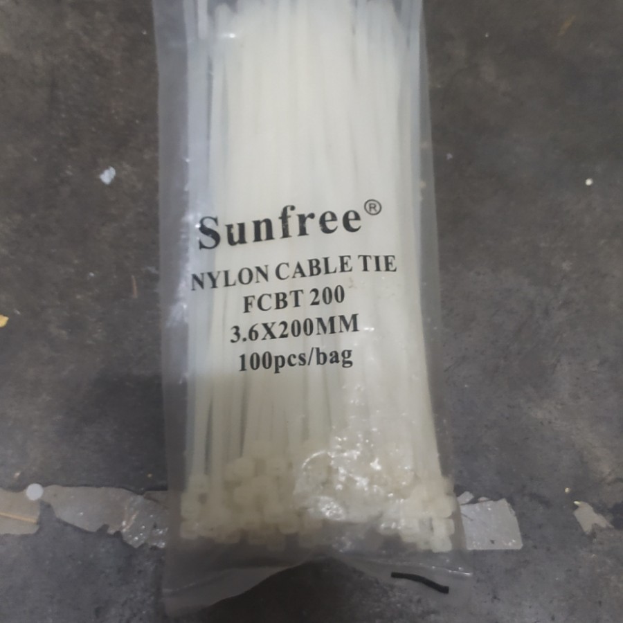SUNFREE FCTR 250 - Kabel Tis / Nylon Cable Tie 3.6 x 250 mm isi 100 Pcs