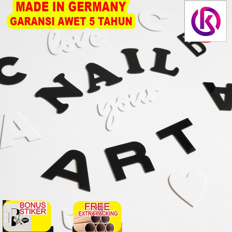 

Promo Huruf Timbul Akrilik - 15CM FONT CUSTOM - Laser Cut Akrilik - Hitam