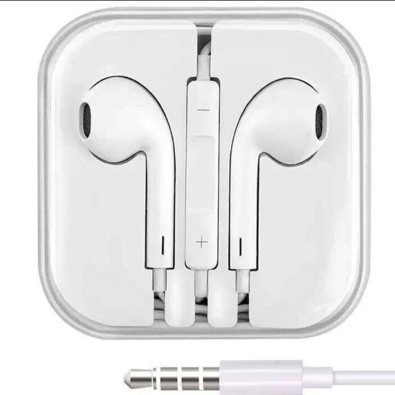 Handsfree iP 5 5G 5S SE / 6 6G 6S Plus Colokan Aux Universal Headset Earphone