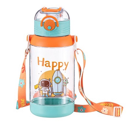 DEOS BOTOL AIR ANAK KIDS WATER BOTTLE WITH TALI PANJANG KARAKTER ASTRONOT [TY0909]