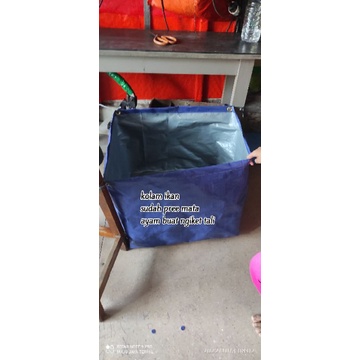 70x50x50/kolam terpal kotak A12 korea. awet sampai 2/3tahun . ukuran 70x50x50