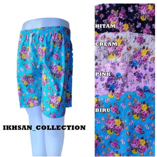 Celana Kolor Wanita Jumbo Motif Bunga/ Celana Pendek Santai Wanita Murah / HOTPANT