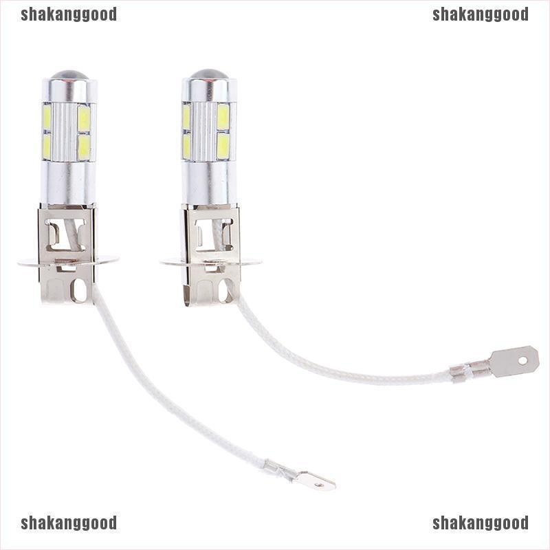 Skid 2pcs Lampu LED H3 50W 6000K High Power Warna Putih Untuk Mobil