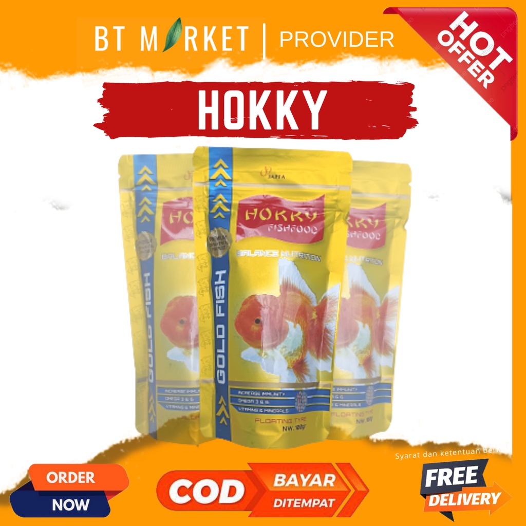 Hokky Balance Nutrition Floating Type 100g Pakan Ikan Koki Gold Fish Makanan Ikan Goldfish