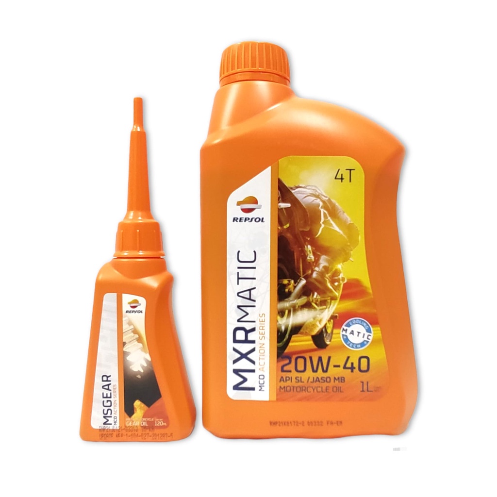 PAKET OLI REPSOL MXR MATIC 20W40 1 LITER DAN 1 GARDAN 120ML NMAX PCX