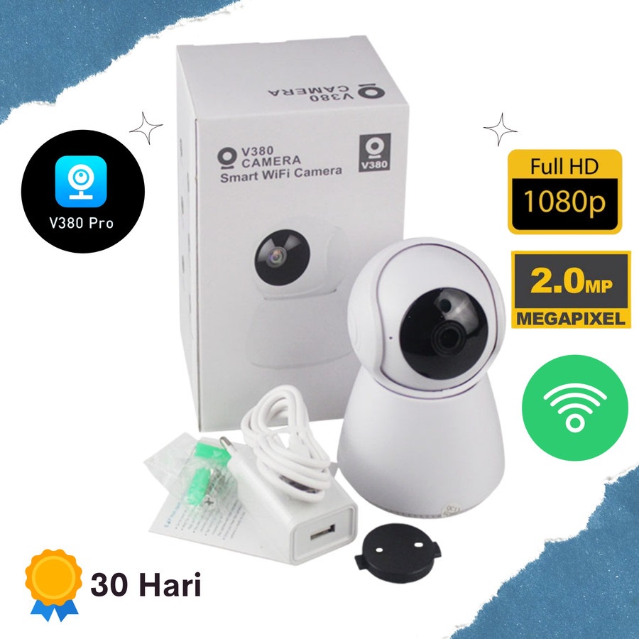V380 Ip Smart Wifi Camera PTZ Q7 2Mp Full HD 1080p Cctv MURAH MEDAN FS