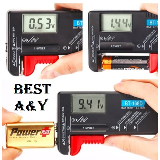 Battery Tester 9V 1.5V BT-168D 113X64X30mm Digital Cek Tes Batu Baterai