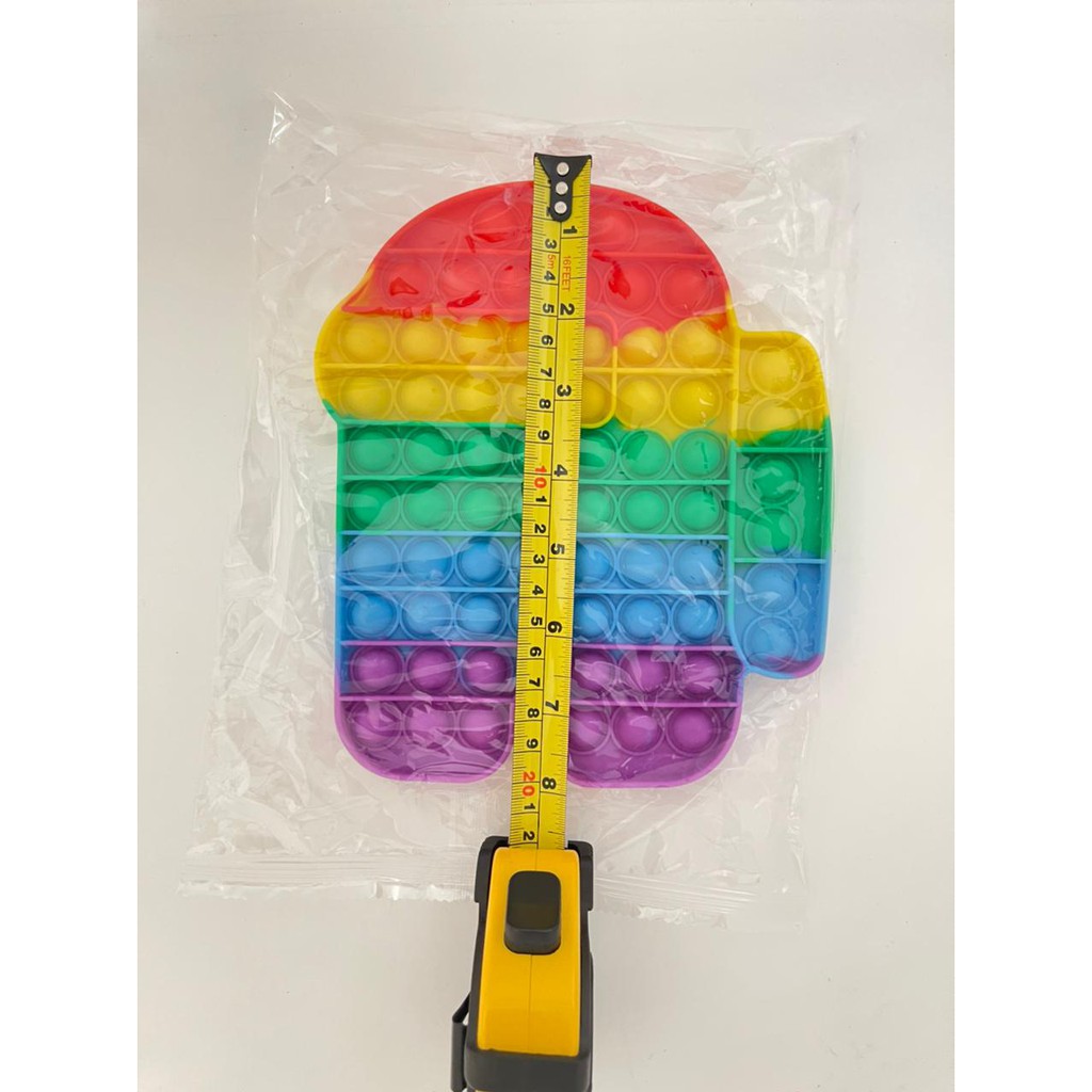 Fidget Toys Push POP IT / POPIT Mainan Anak Penghilang Stress Relieve Pop it Rainbow-Among US 20CM