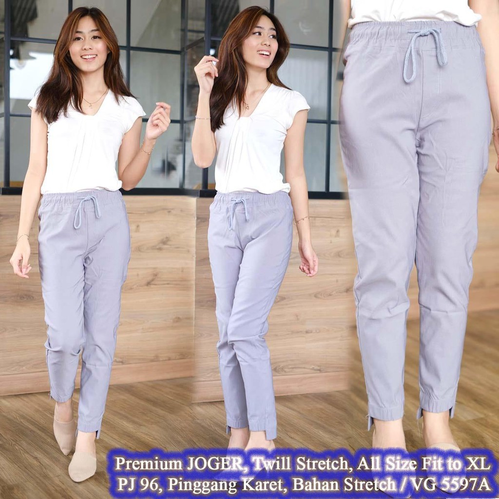 Bess - JOGGER PREMIUM Soft Twill Import / Celana JOGGER PREMIUM Wanita