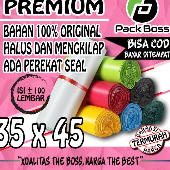 

➭ PREMIUM POLYMAILER PUTIH 35X45 ISI ±100 HALUS TEBAL PRAKTIS & MEWAH ♣