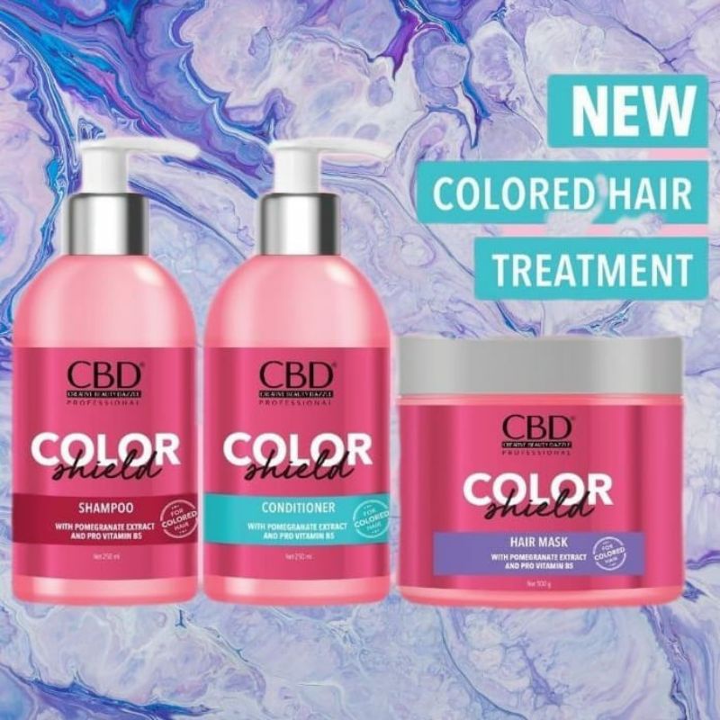 CBD COLOR SHIELD Hair Mask 500 GR | Shampoo 250 mL | Conditioner 250 mL | Perawatan Rambut Warna