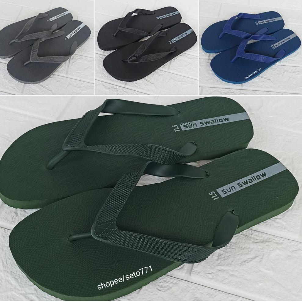 Buruan Beli➨ SunSwallow OSAKA Sandal Jepit Pria Sun swalow Sendal Japit Laki2 Cowok Simple Macho Ele