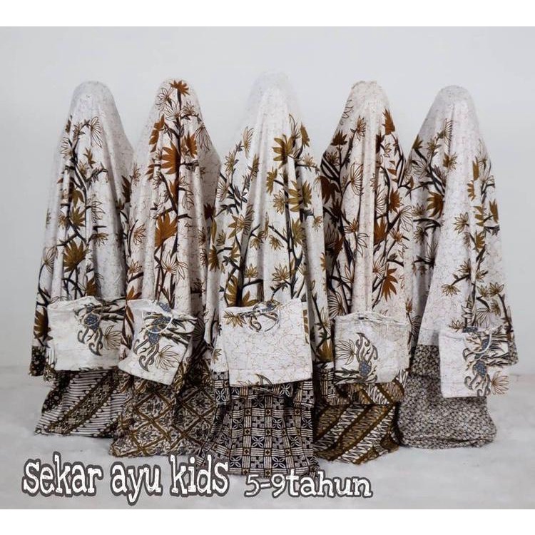 Grosir Mukena Anak Batik Sekar Ayu Kids 5-9 Tahun - Jogja Sajadah