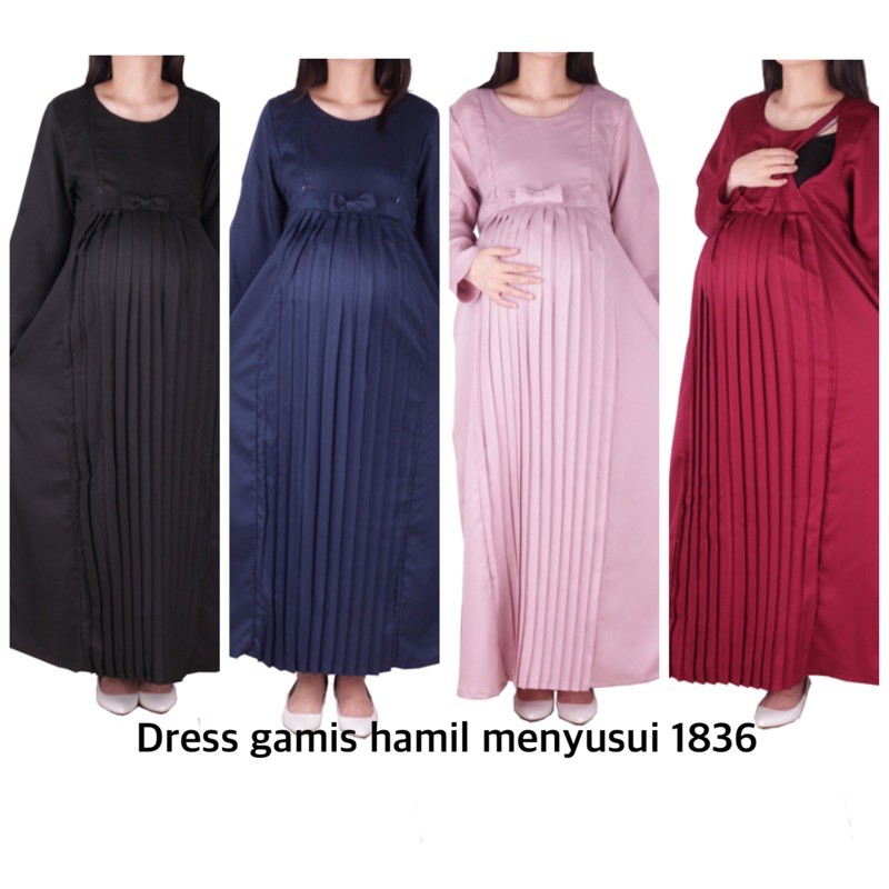Baju hamil gamis hamil dan menyusui 1836