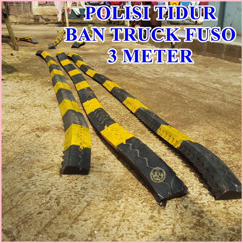 POLISI TIDUR BAN TRUCK FUSO ~ TANGGUL JALAN ~ SPEED BUMP ~lapis pembatas loading dock~ DARI BAN TRUC