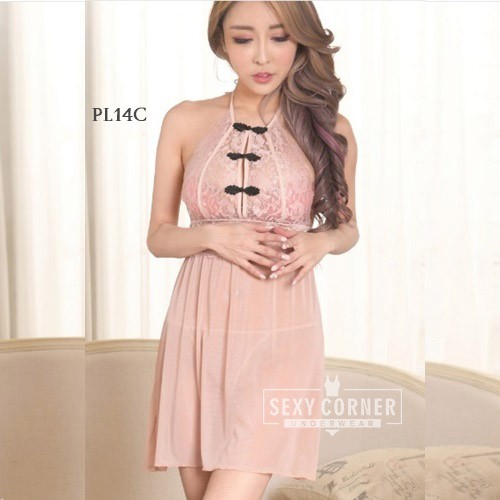 Baju Tidur Seksi Premium / Sexy Nightgown Lingerie Wanita Nude PL14C