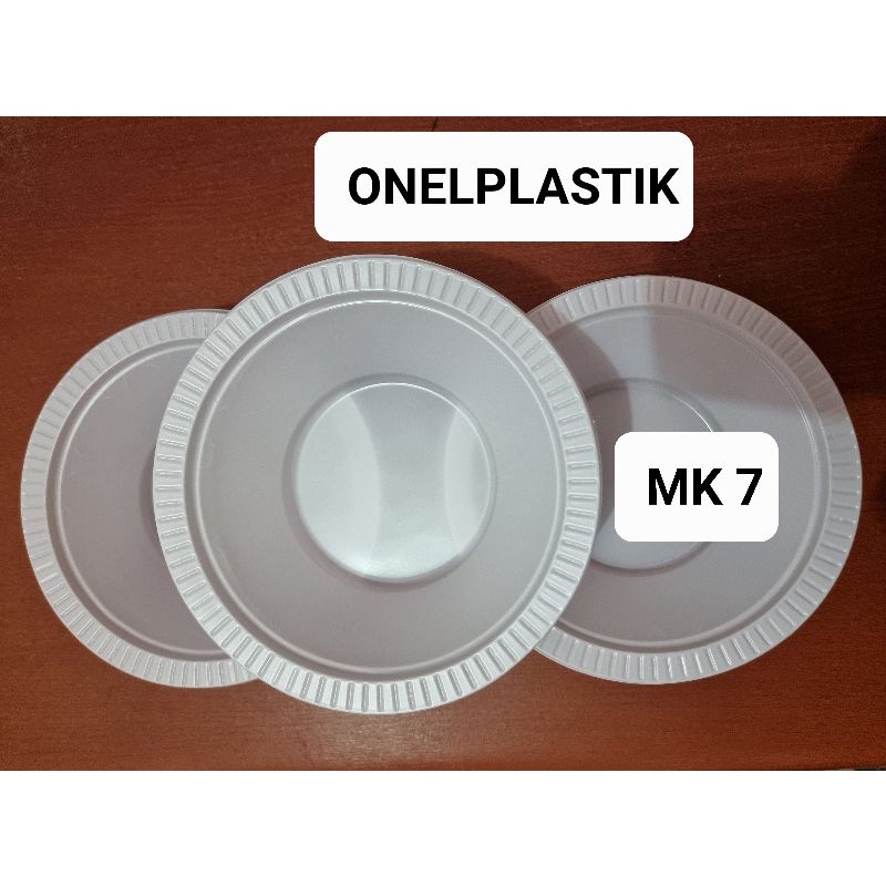 Mangkok Plastik Besar Putih susu / mangkok plastik M7  isi 50 pcs