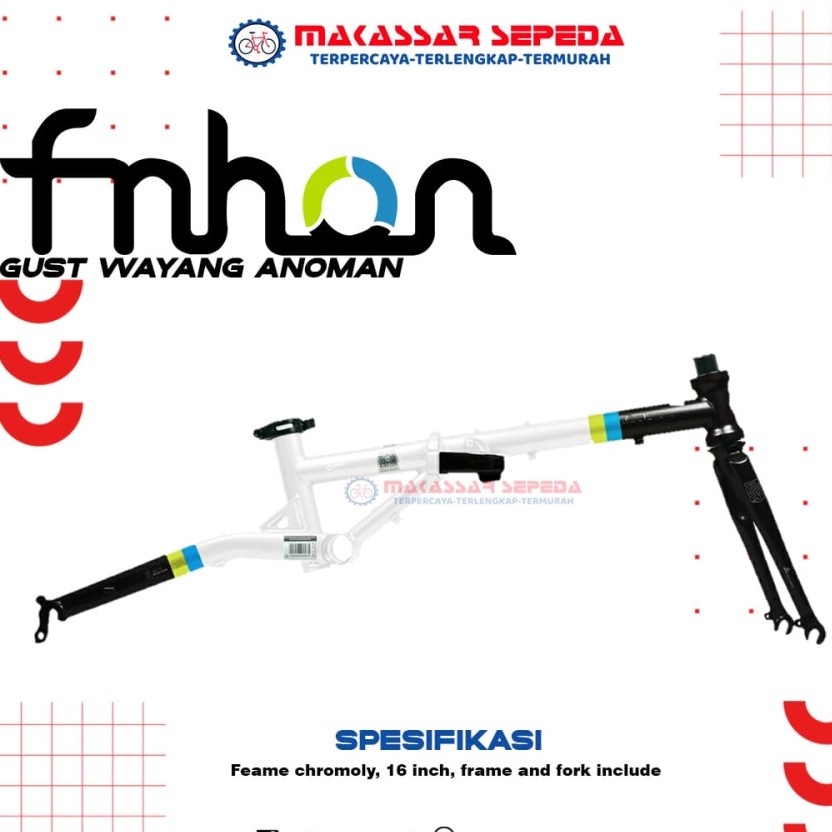 FRAME SEPEDA FNHON GUST WAYANG ANOMAN DISCBRAKE
