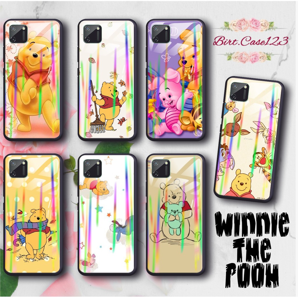 BC Case Gambar WINNIE THE POOH back case glass aurora realme c1 c2 c3 3pro x xt 2 5 5pro 6 6pro etc