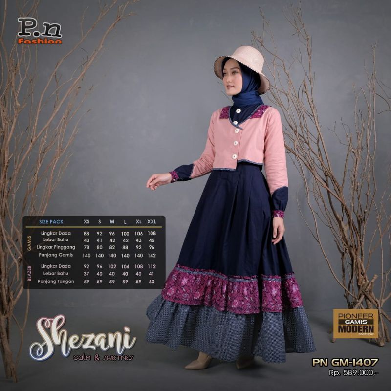 Gamis Muslim Wanita PN GM - 1407 Shezani By PN fashion