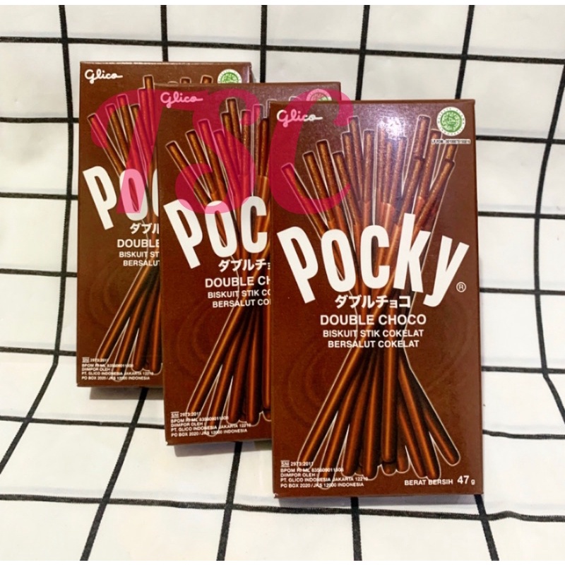 

Glico Pocky Double Choco Pocky Biskuit Stik Cokelat 47gr