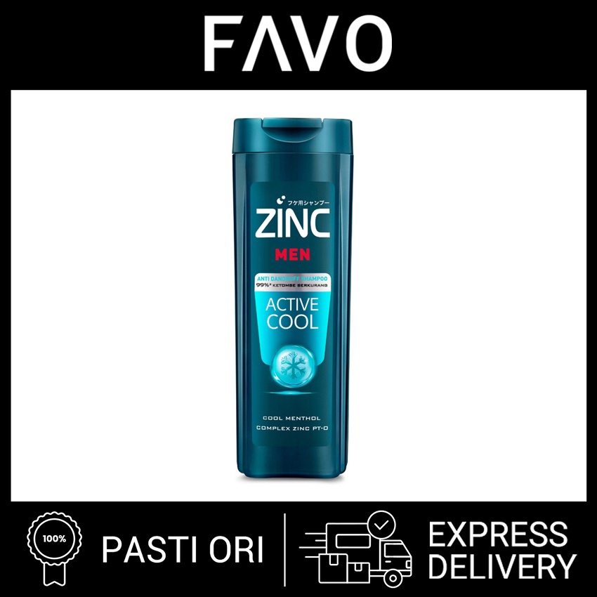 Sampo Zinc Men Active Cool Shampoo - 170 mL