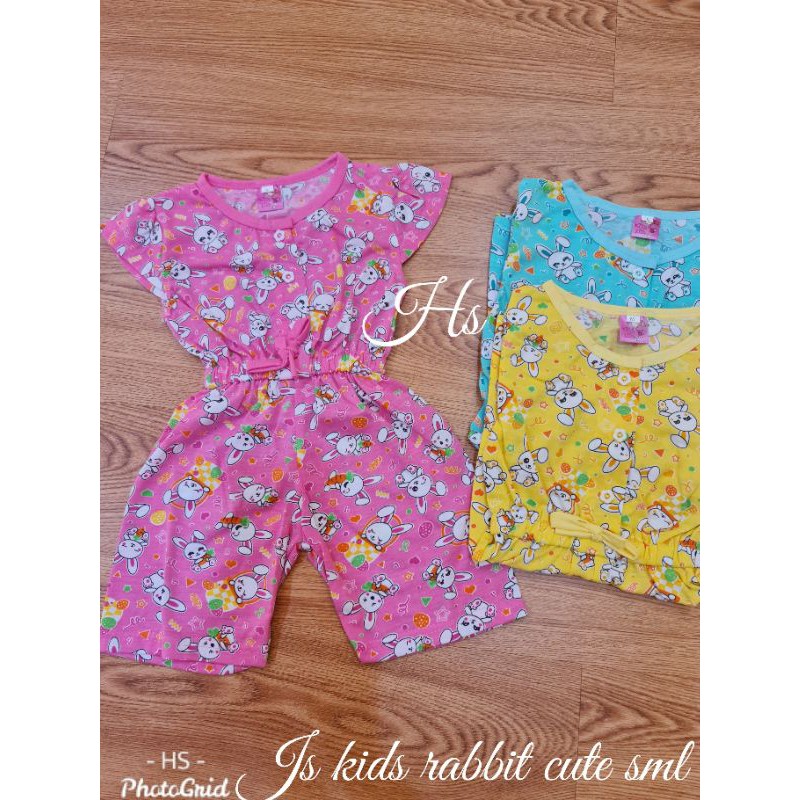 JAMSUIT ANAK MOTIF SALUR RAINBOW&amp; RABBIT/JS KIDS STRIPE RAINBOW/JAMSUIT ANAK