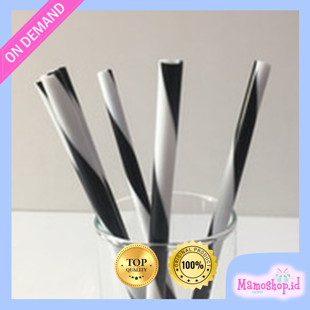 Sedotan Plastik Hitam Ulir