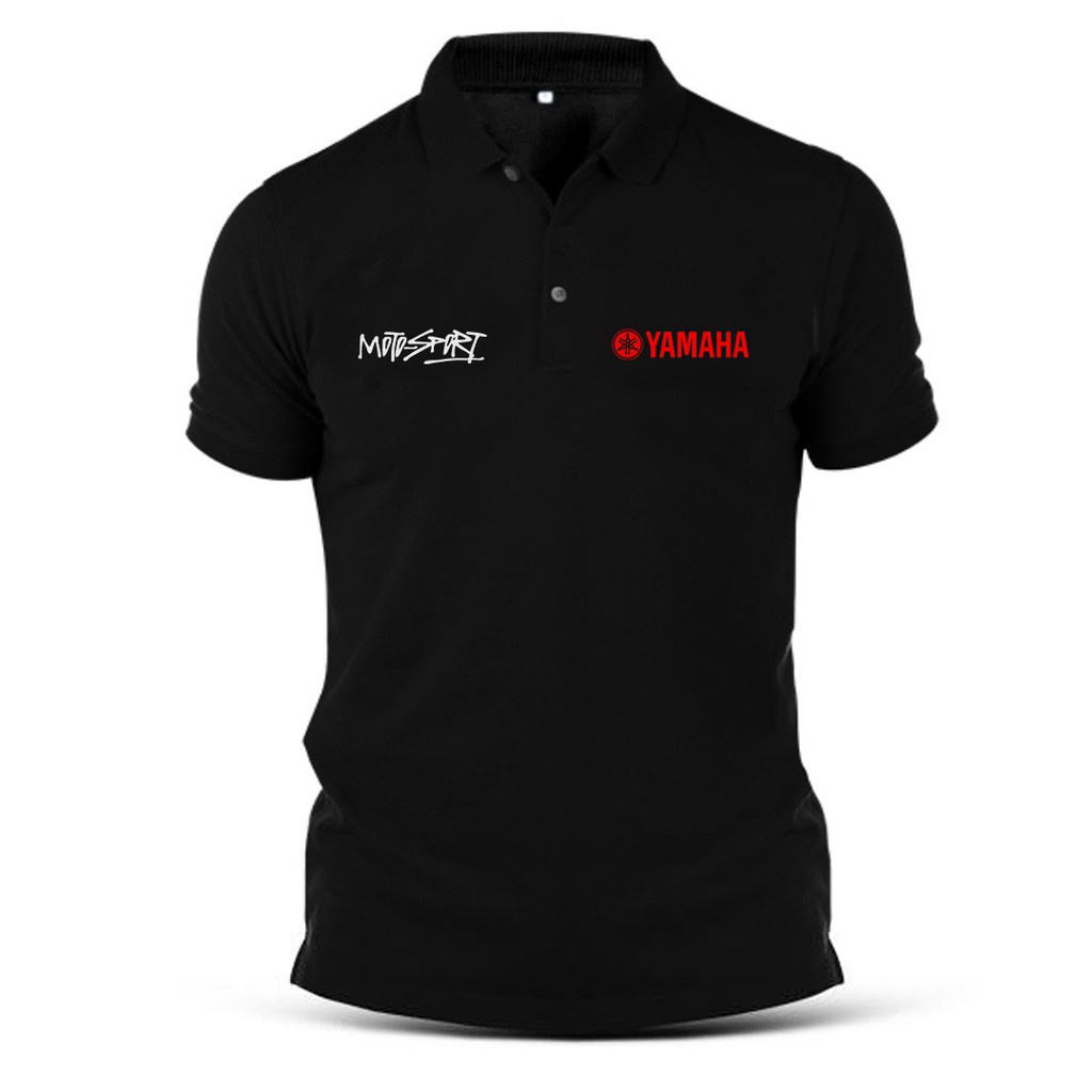 BISA COD - Men's T-Shirt Yamaha Sports Motorcycle Collar Polo Shirt Cotton Print_i45