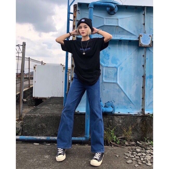 1KG MUAT 2PCS | LOOSE HIGHWAIST KULOT JEANS WANITA HITS FASHION SELEBGRAM