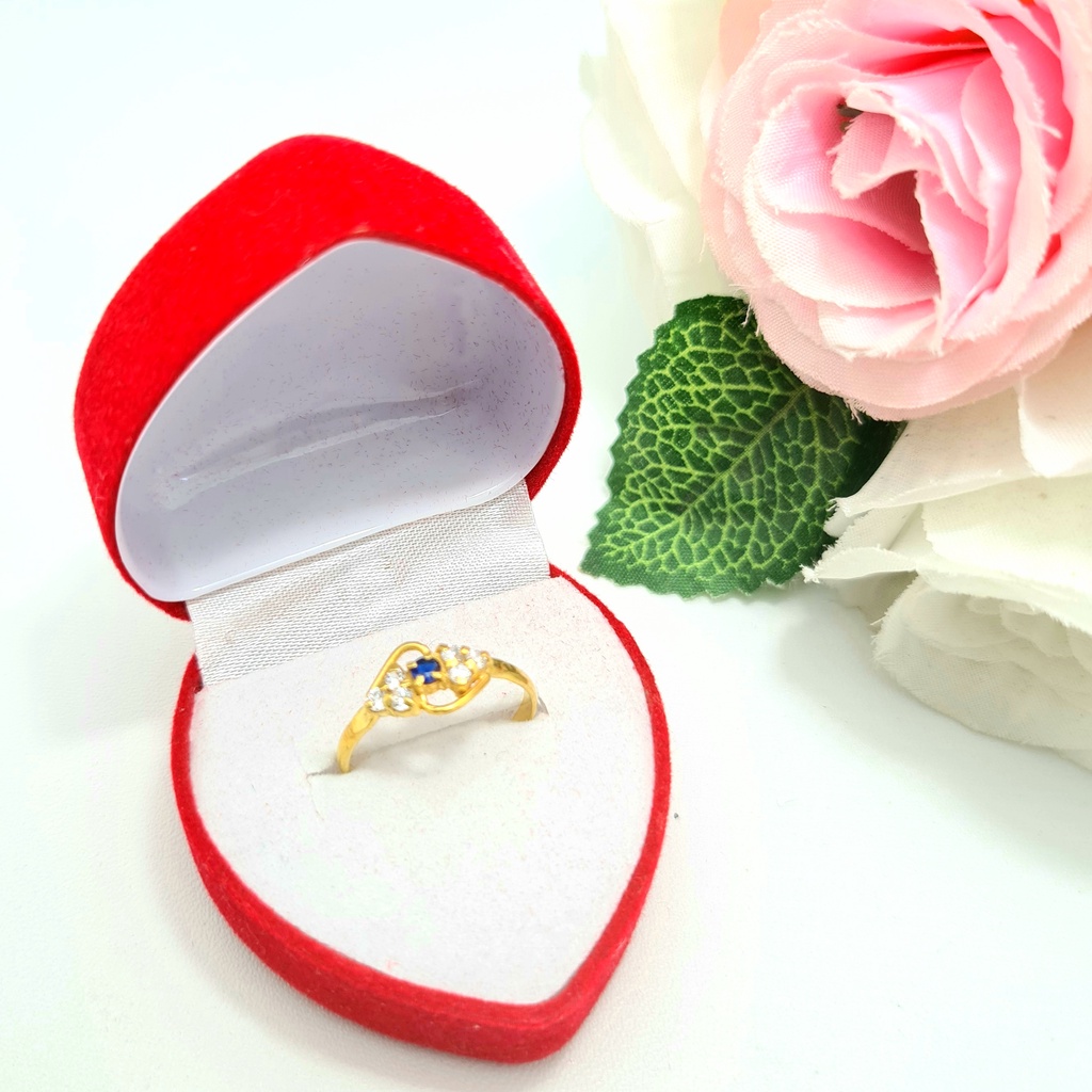 Cincin Emas Muda Lis S Mata Biru