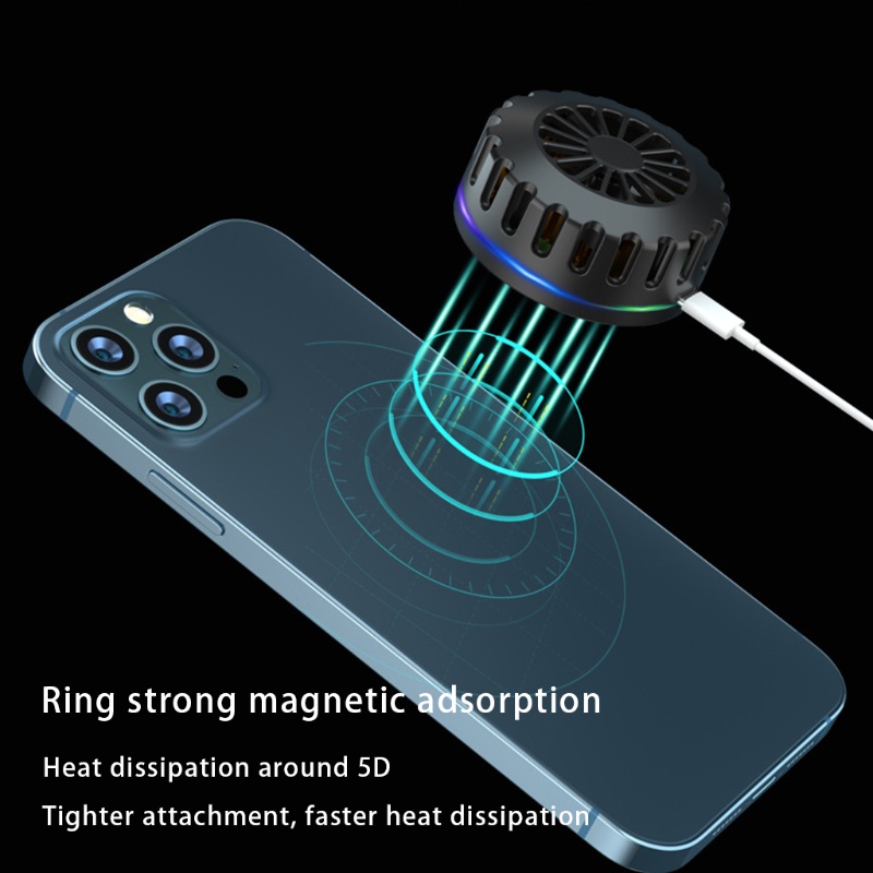 Btsg Phone Radiator Game Series Radiator Wireless Charger Cooling Fan Untuk Vlog Outdoor, Game Handphone