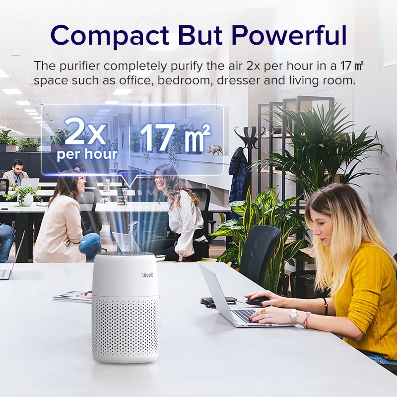 Levoit Core Mini Desktop Air Purifier with Fragrance Aroma Diffuser