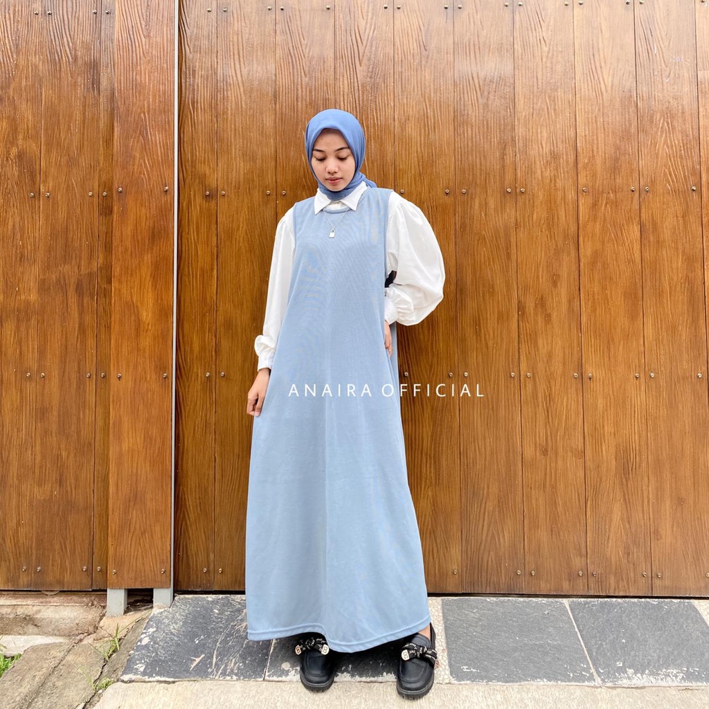 ANAIRAOFFICIAL DRESS WANITA BASIC DRESS OUTER DRESS DRESS HIJAB BAJU MUSLIM DRESS OBLONG