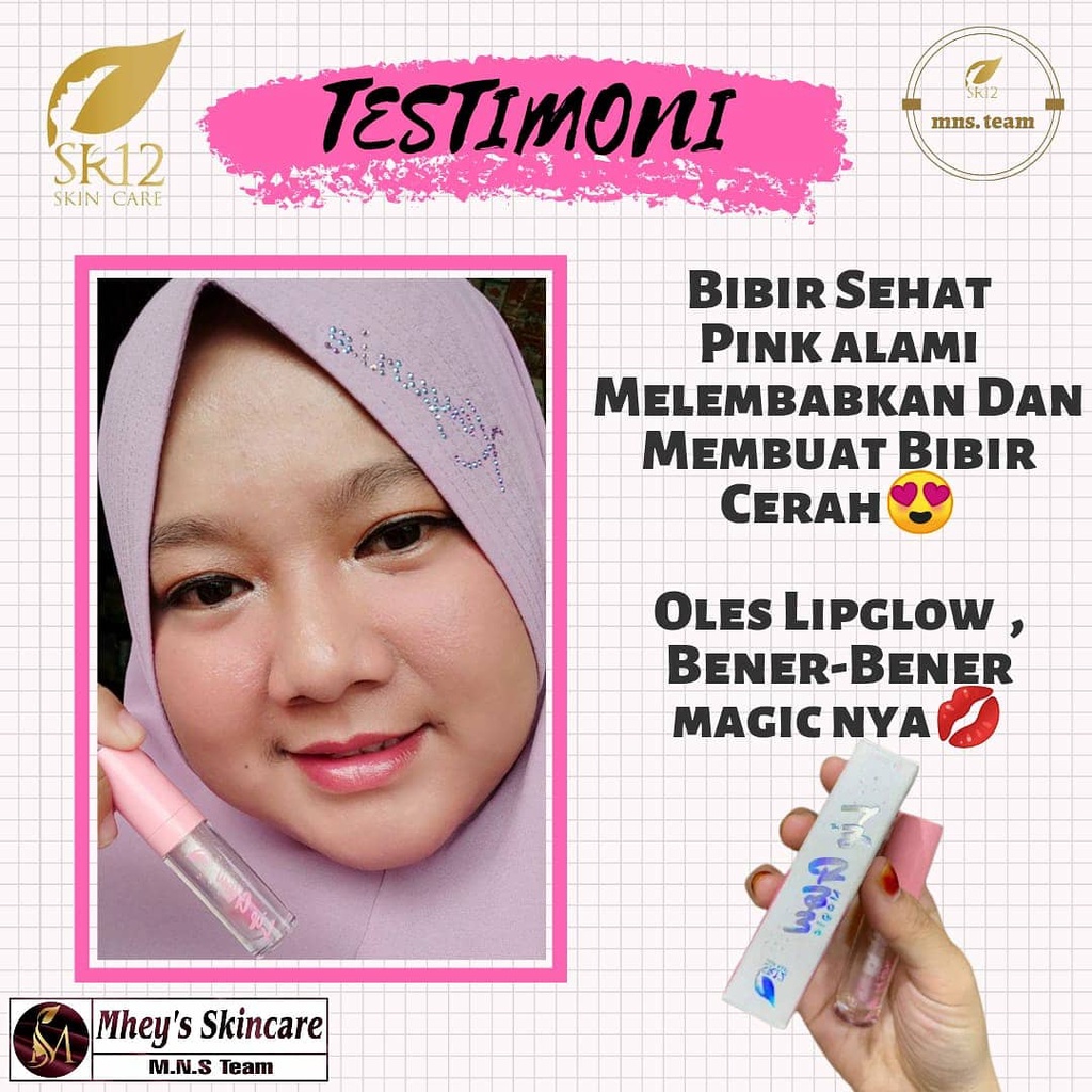 SR12 LIP GLOW MAGIC 2 GRAM / BIBIR GLOSSY / GLOWING /  WARNA BIBIR CANTIK / MELEMBABKAN BIBIR