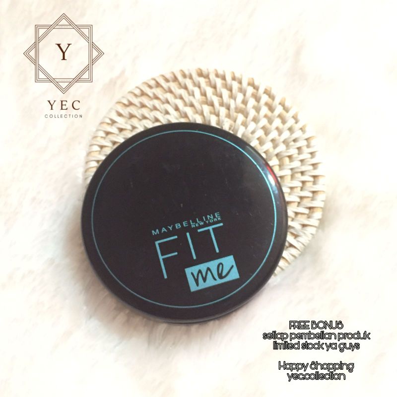 MAYBELLINE FIT ME POWDER 128 W NUDE (PRELOVED) FREE SPONGE BEDAK PENGGANTI